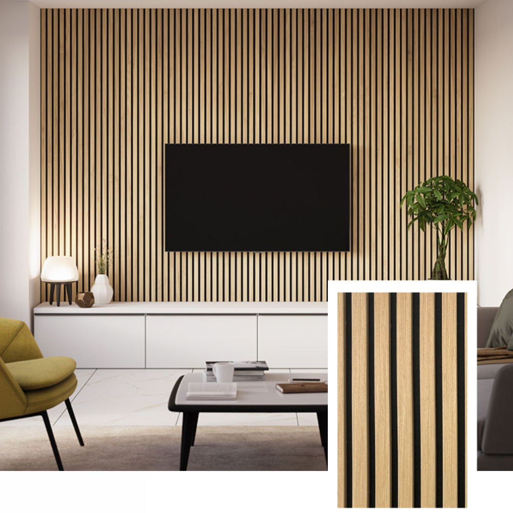 SPECTREN™ Signature Acoustic Slat Panel — Natural Oak